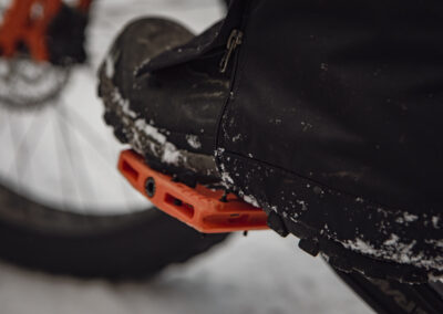 boot riding fat bike