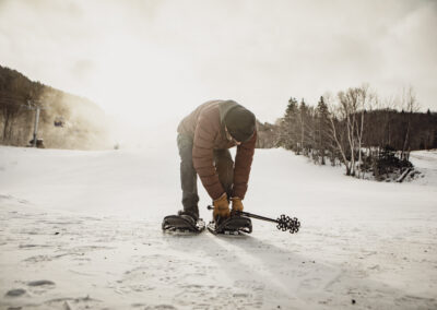 fixing snowshoes